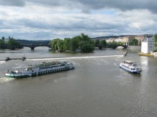 Прага. Влтава. Вид с Карлова моста.