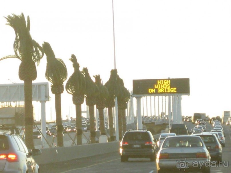 САН-Фран--дорога в центр через  Bay Bridge