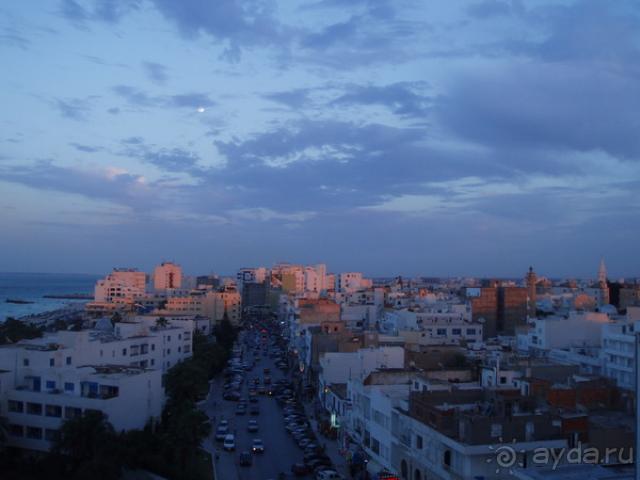 Вид с балкона на город