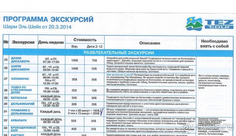 Альбом отзыва "TEZ TOUR обманывает туристов, покупающих экскурсию «плавание с дельфинами" в Шарм-аль-Шейхе"