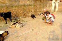 Трое в Бхактапуре