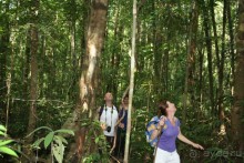 Наша интернациональная команда. Все иностранцы. Треккинг в джунгли. Где то там прыгают дикие обезьяны