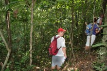 Наша интернациональная команда. Все иностранцы. Треккинг в джунгли.