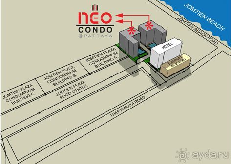 NEOcondo PATTAYA. Квартиры в аренду у пляжа Джомтьен