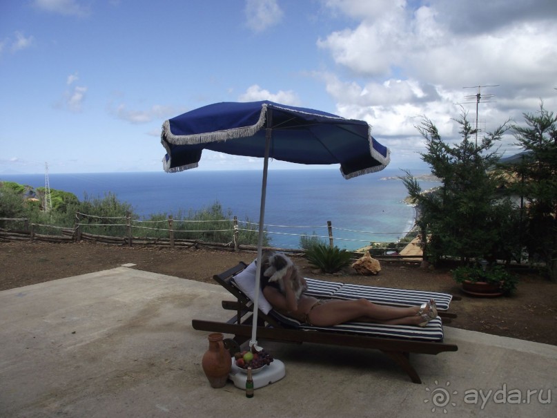 у Франческо на вилле, загораем