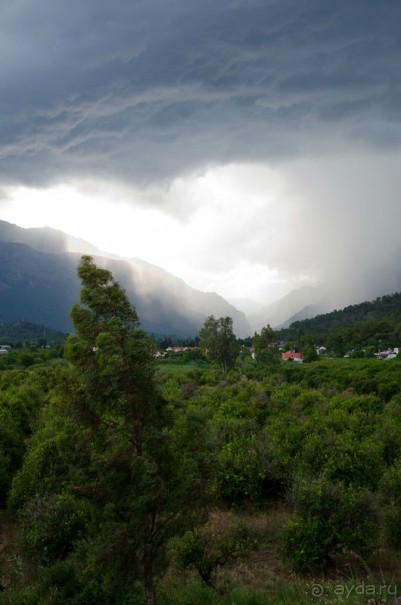 Дождь в горах.