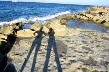 Городской пляж в Слиме со стороны открытого моря