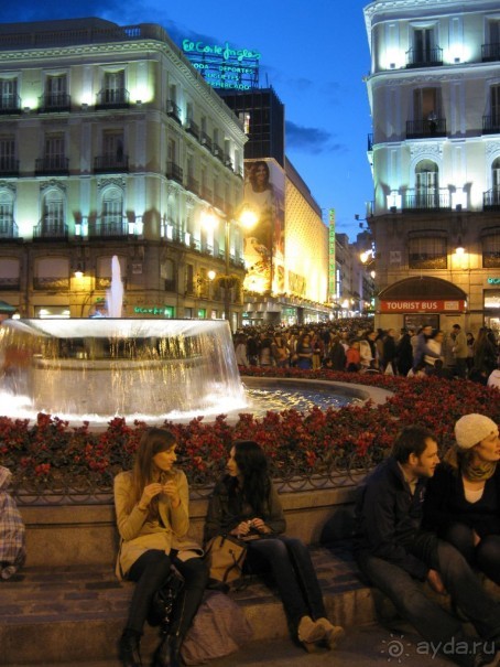 Puerta del Sol  ночью