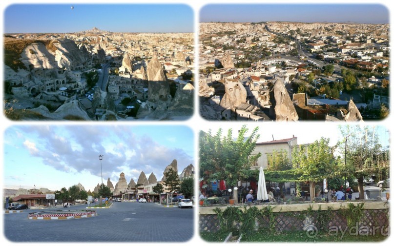 Верхние 2 кадра--вид на Гёреме с обзороной площадки.