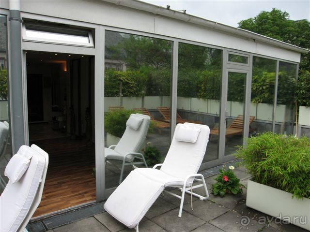 Веранда на открытом воздухе в оздоровительном центре