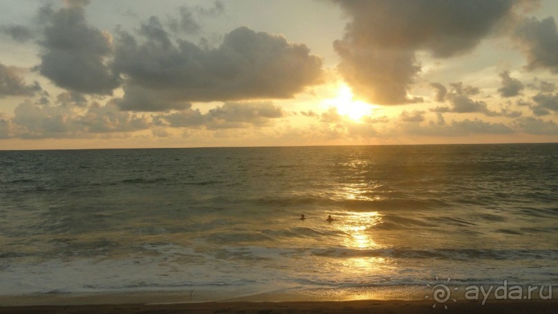 Вечерний заплыв на закате солнца