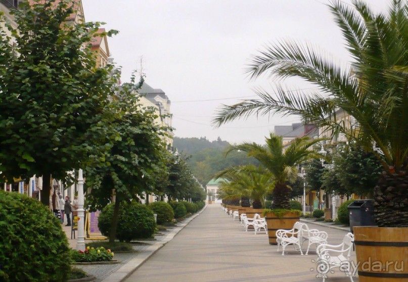 Итак, мы во Франтишковых Лазнях. Город славится 24-ю источниками минеральных вод, которые помогают в основном тем парам, которые хотят завести детей. Но не только. Гид умоляла нас  не пить из одного источника. Говорила, что если хоть один попьет той воды, мы не доедем до дома. Она дает сильный слабительный эффект. Мы рисковать не стали.