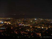 Вид на ночные Афины с холма Муз.