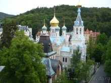 Русская православная церковь Петра и Павла в Вест-Энде. Фото из моего номера в Троцнове.