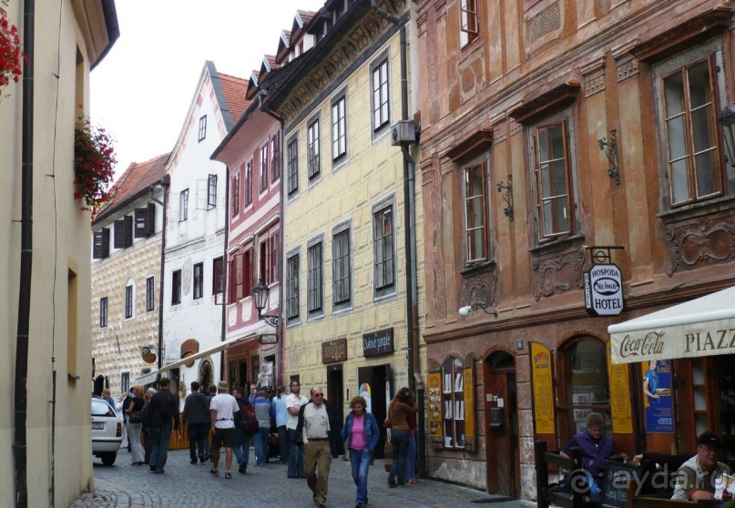 Старинные улочки Ческого Крумлова.