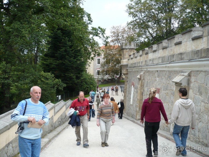 Дорога на замковый холм. Довольно крутенький. Подниматься тяжеловато. Но это был мой первый замок. Теперь то уже по прошествии нескольких лет и после посещения довольно больщого количества замков, знаю, что это непременное условие - замковый холм. Иначе зачем строить замок на равнине. Он должен быть неприступным, а значит, стоять на возвышенности.