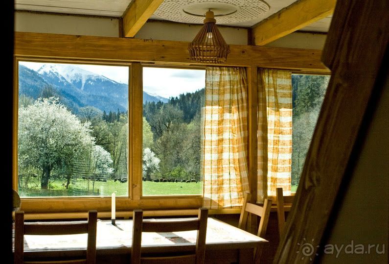 Отдых в необычном домике в горах на берегу реки. Закан