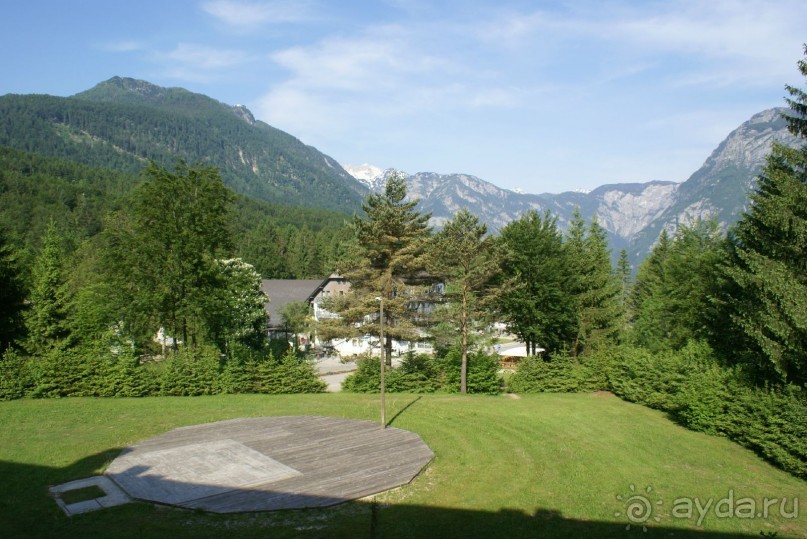 Вид из номера отеля Бохинь