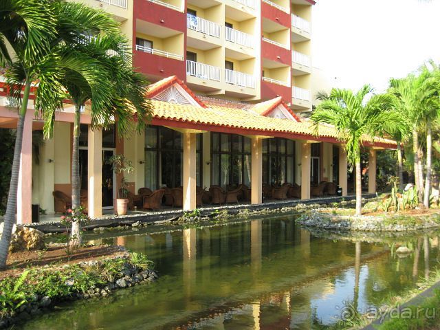 пруд с золотыми рыбками около основного корпуса