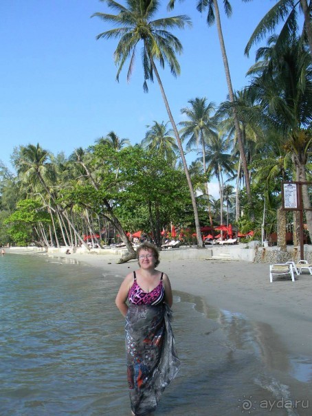 Пляж у отеля на острове Слон.