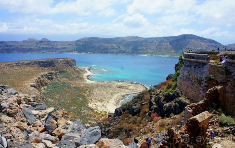 Остров Грамвуса и бухта Балос. Греция.