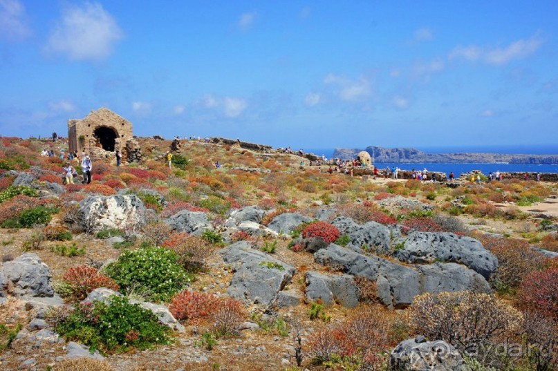 Остров Грамвуса и бухта Балос. Греция.