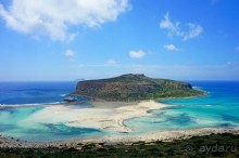 Остров Грамвуса и бухта Балос. Греция.