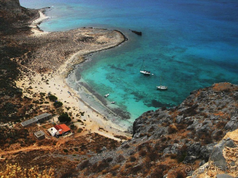 Остров Грамвуса и бухта Балос. Греция.