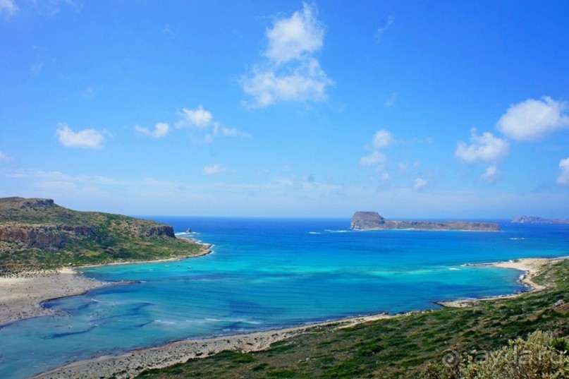 Остров Грамвуса и бухта Балос. Греция.