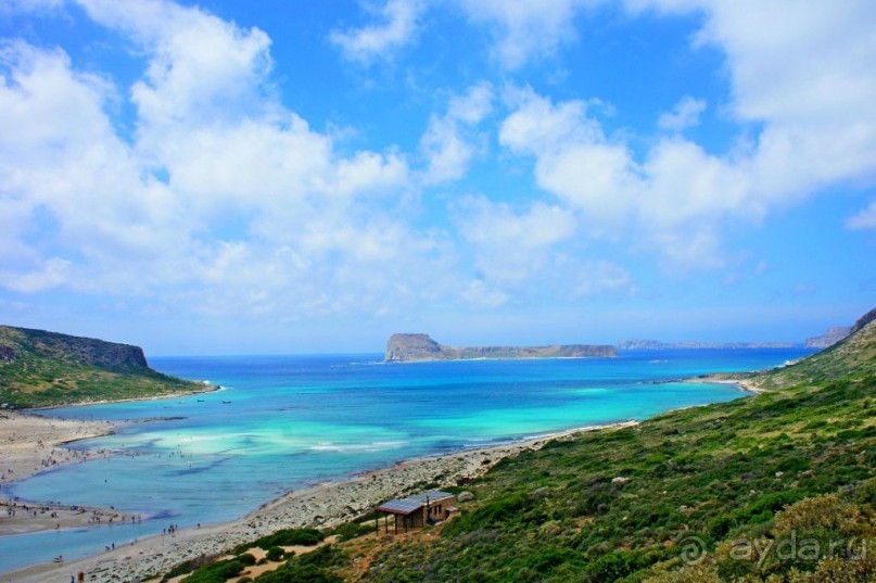 Остров Грамвуса и бухта Балос. Греция.