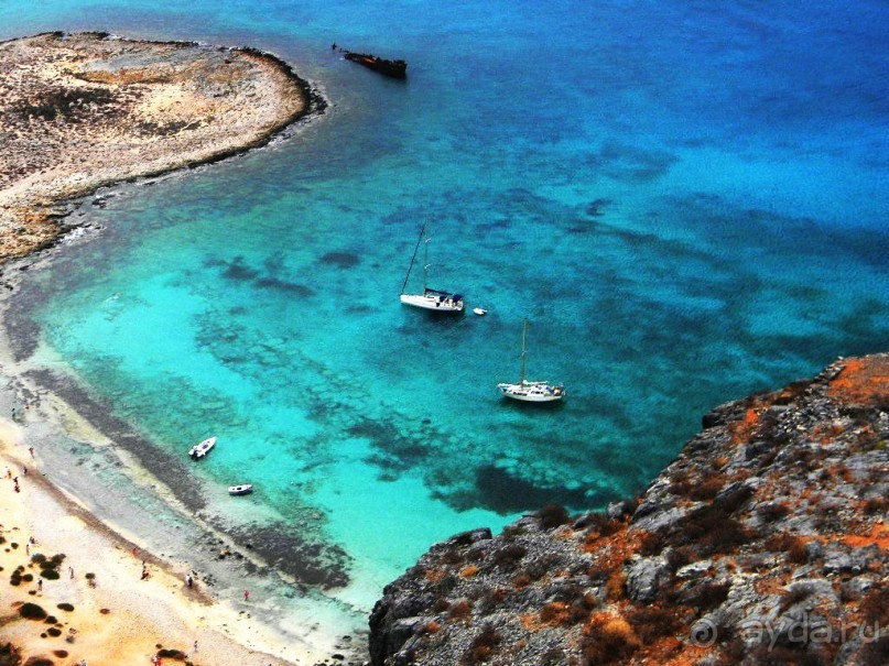 Остров Грамвуса и бухта Балос. Греция.