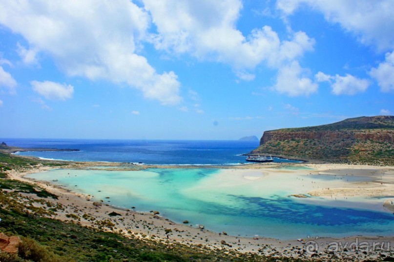 Остров Грамвуса и бухта Балос. Греция.