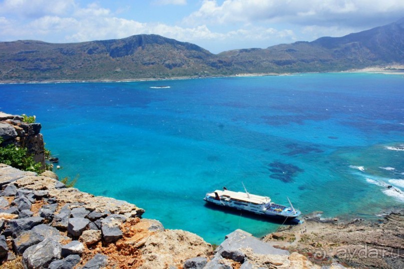 Остров Грамвуса и бухта Балос. Греция.