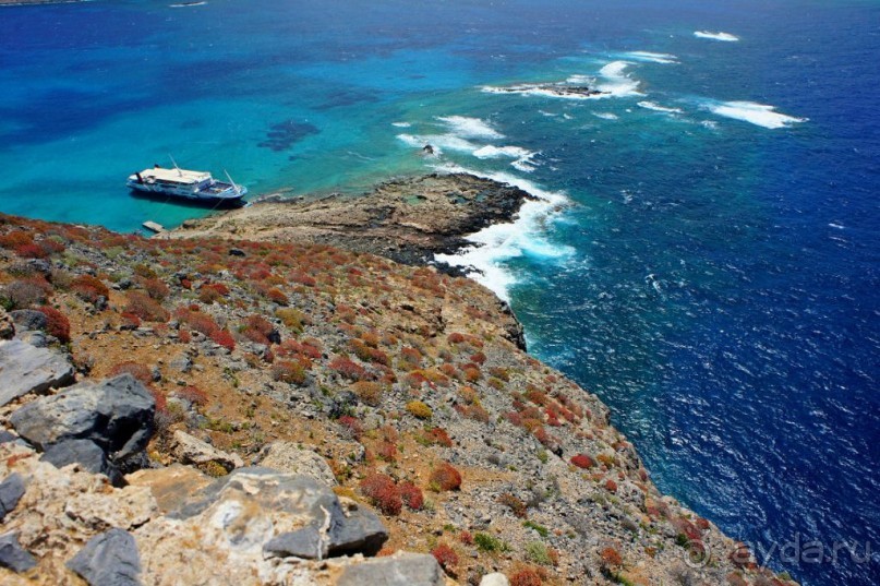 Остров Грамвуса и бухта Балос. Греция.