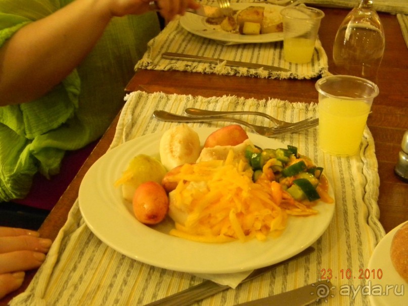 Обед в ресторане отеля.