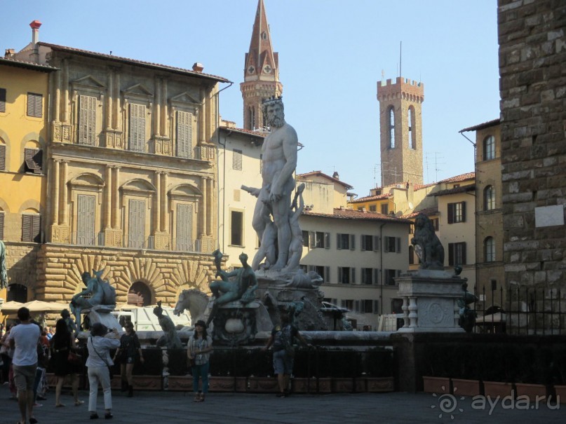 Флоренция. Фонтан "Нептун" на площади Синьории.