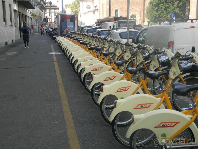 Милан. Прокат велосипедов.