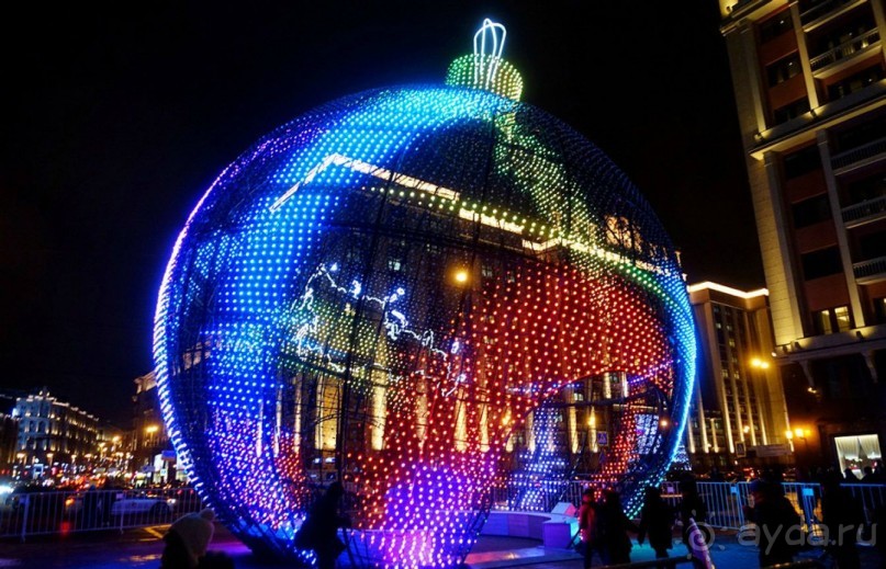 Москва в новогодних подсветках. Январь 2016. Фотогалерея.