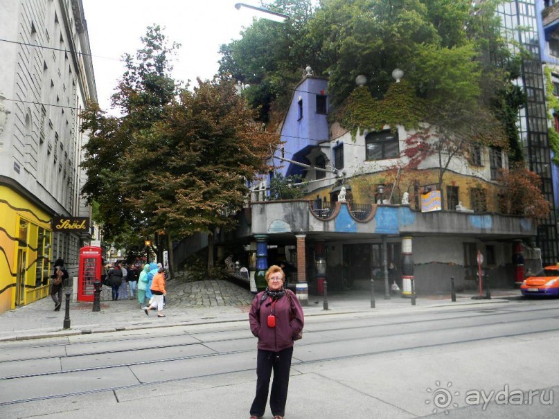 Дом «вплотную» приближен к природе – она сама пожаловала в гости к жильцам. Цветы растут на балконах, плющи покрывают холмистые скаты крыш, растения высажены внутри дома, деревья прорастают из окон. Внутри здания – разноуровневые полы, скруглённые углы, неровные лестницы.