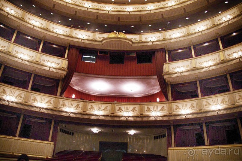 Каждое место в Венской опере располагает небольшим экраном (закрепленным на кресле перед ним), на котором идут субтитры спектакля (оперы). Они транслируются на немецком и на английском языках. 
Директор Венской государственной оперы сообщил, что в театре появятся субтитры на русском языке в сезоне 2014-15 года