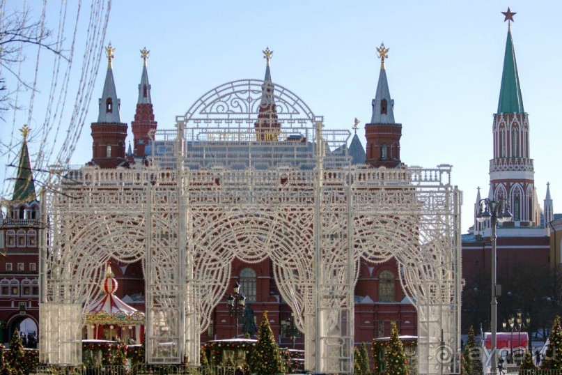 Прогулки по зимней Москве от католического Рождества до Крещения Господня.