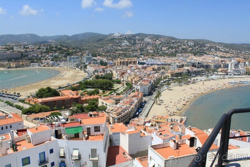 Замок заката на берегу цветов апельсинового дерева.