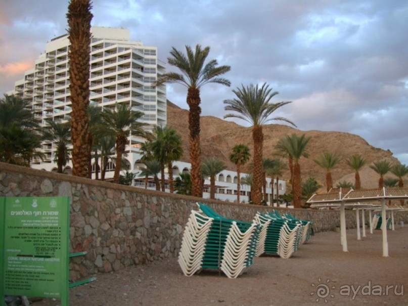 Пляж перед отелем PRINCESS (Эйлат, коралловый берег)