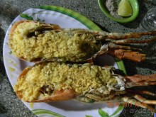 Лангуст под чесноком