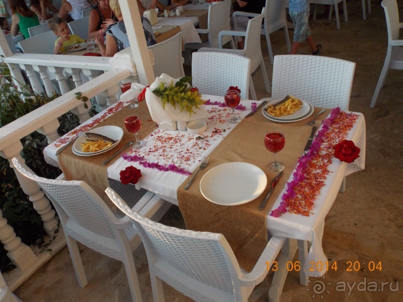 вот так красиво украшали столики