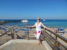 На лестнице, ведущей к пляжу в Протарасе