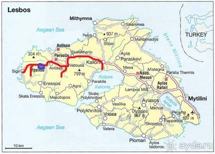 Лесбос. Путешествие на автомобиле по греческим островам. Начало. Остров Лесбос, 2011 год