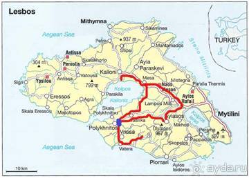 Лесбос. Путешествие на автомобиле по греческим островам. Начало. Остров Лесбос, 2011 год
