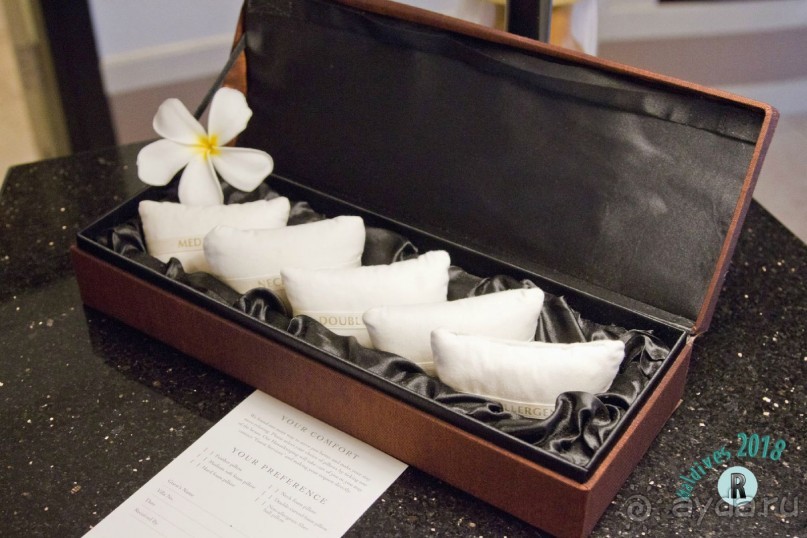 Меню подушек в Banyan Tree 5*