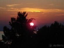 закат с нашего балкона в Плави